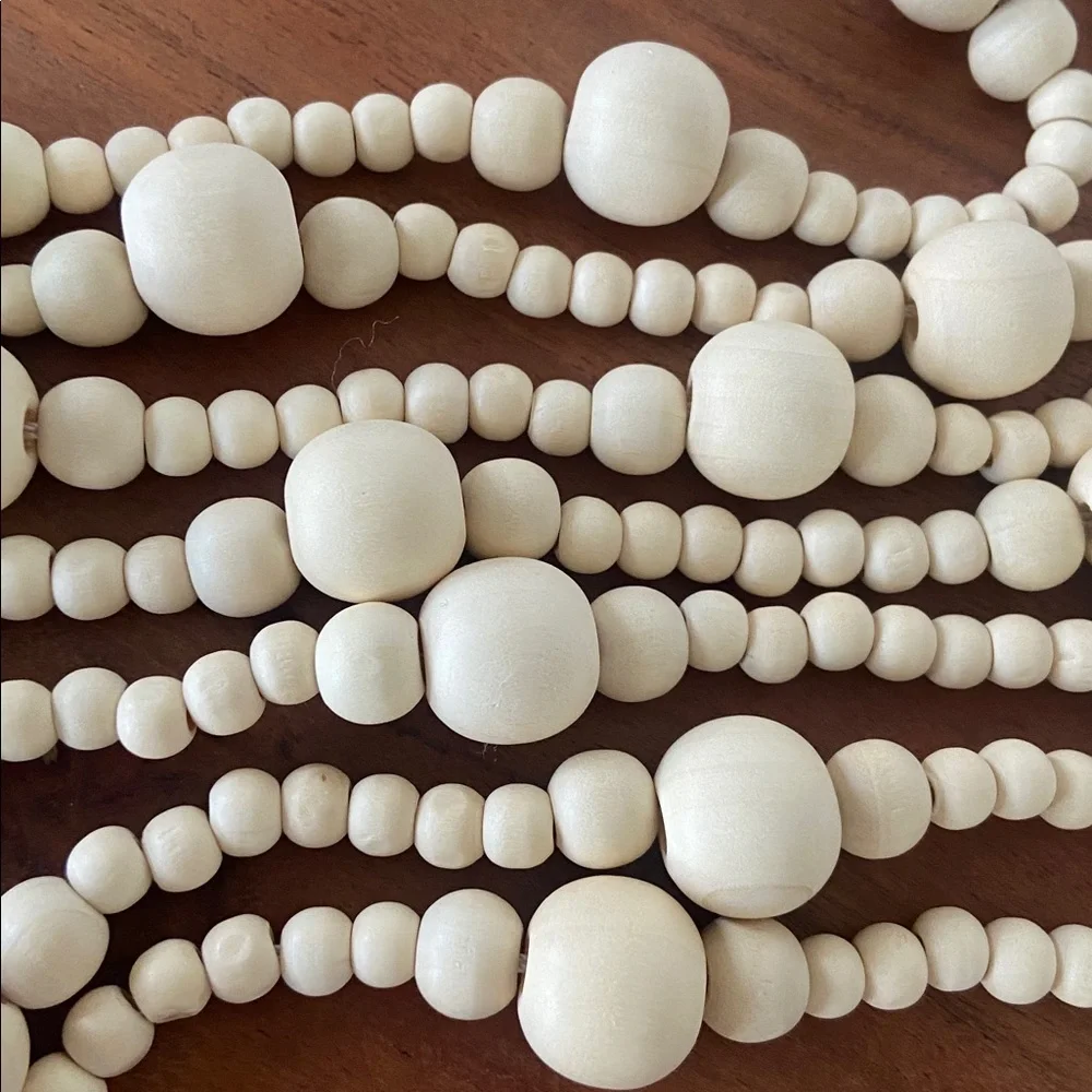 Hearth & Hand Magnolia 12’ wooden bead garland home decor holiday Christmas tree